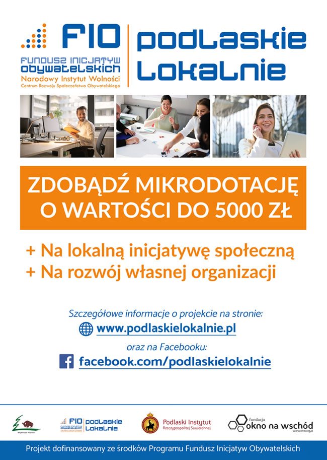 plakat promocyjny podlaskie lokalnie dotacja