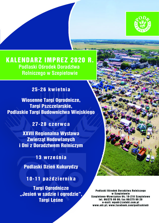 kalendarz imprez PODR 2020